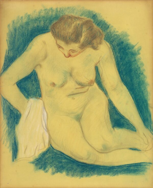 Seated Nude Seen from Above - by Paul Gauguin
