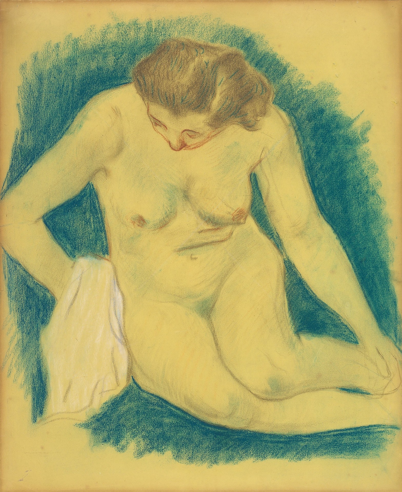 Seated Nude Seen from Above - by Paul Gauguin