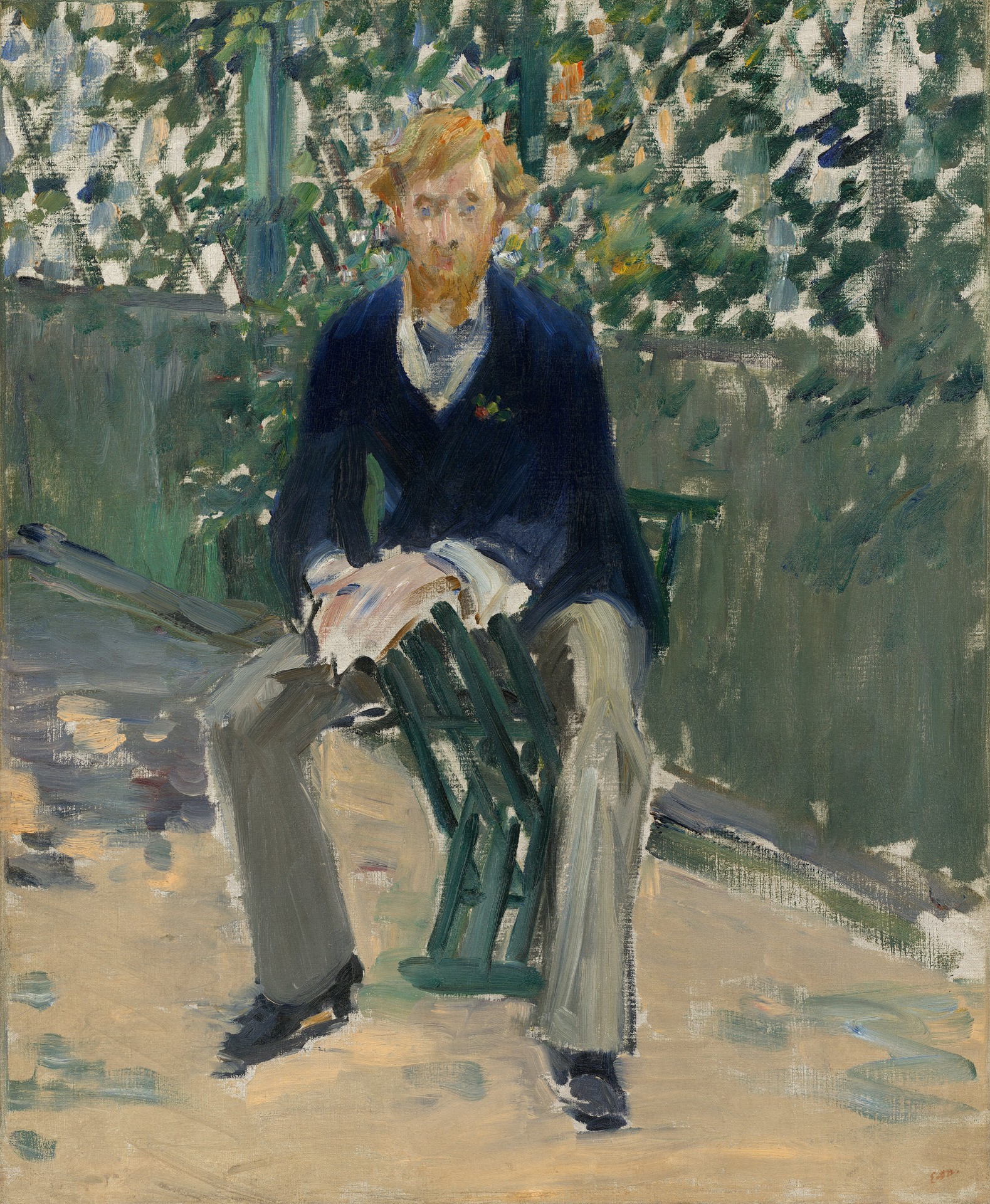George Moore in the Artist's Garden - by Édouard Manet