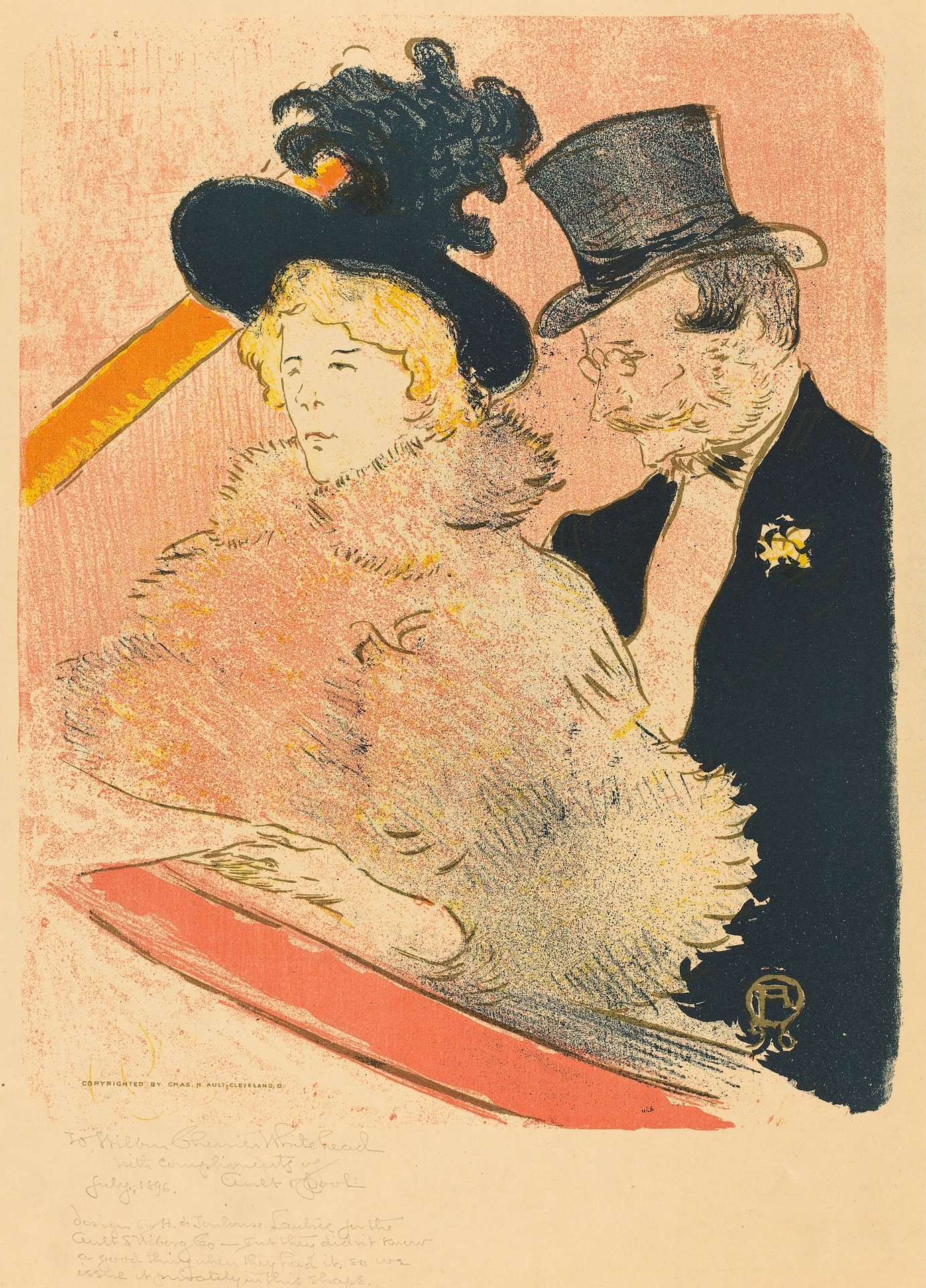 At the Concert (Au concert) - by Henri de Toulouse-Lautrec