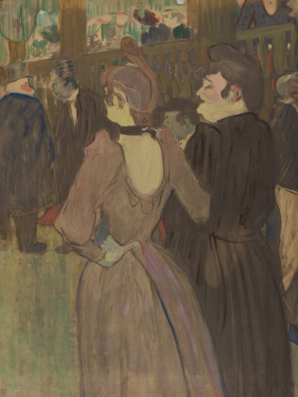 La Goulue and Her Sister - by Henri de Toulouse-Lautrec