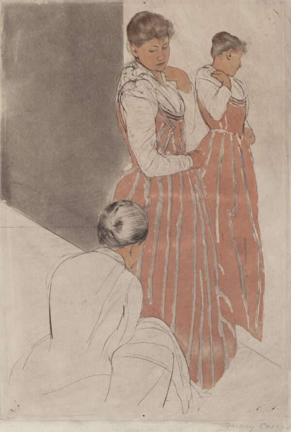 The Fitting - by Mary Cassatt