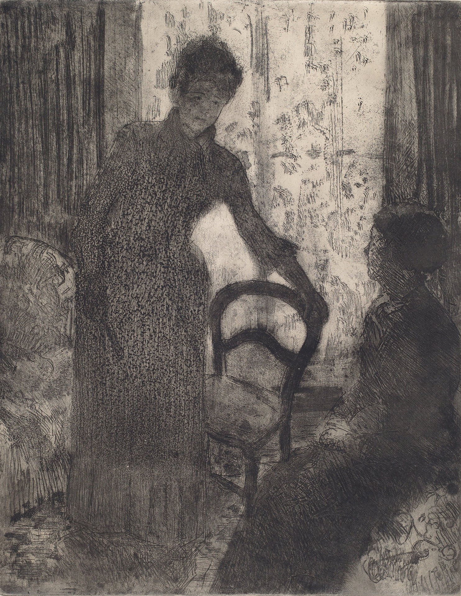 The Visitor - by Mary Cassatt