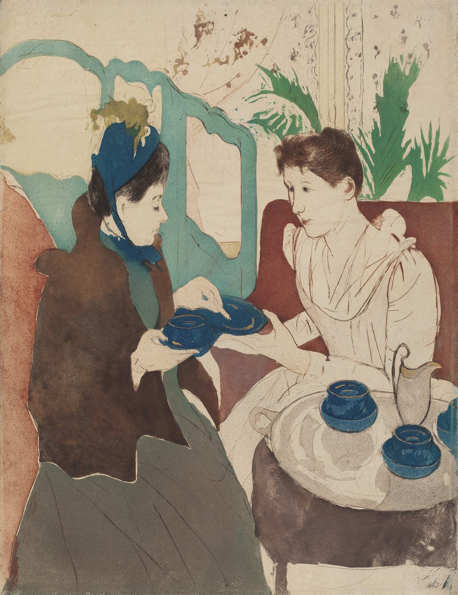 Afternoon Tea Party - by Mary Cassatt