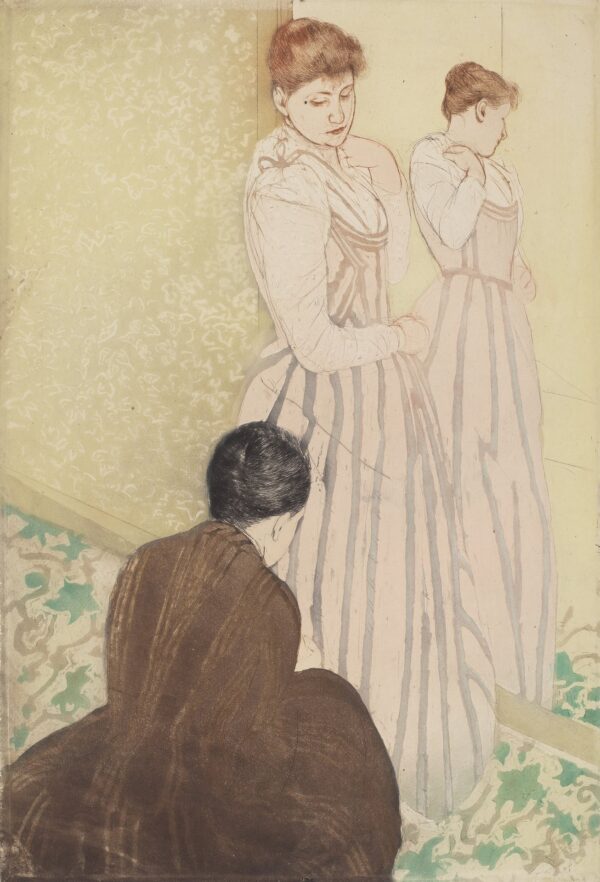 The Fitting - by Mary Cassatt