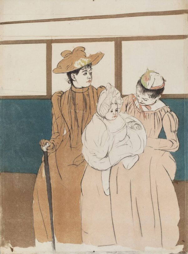 In the Omnibus - by Mary Cassatt