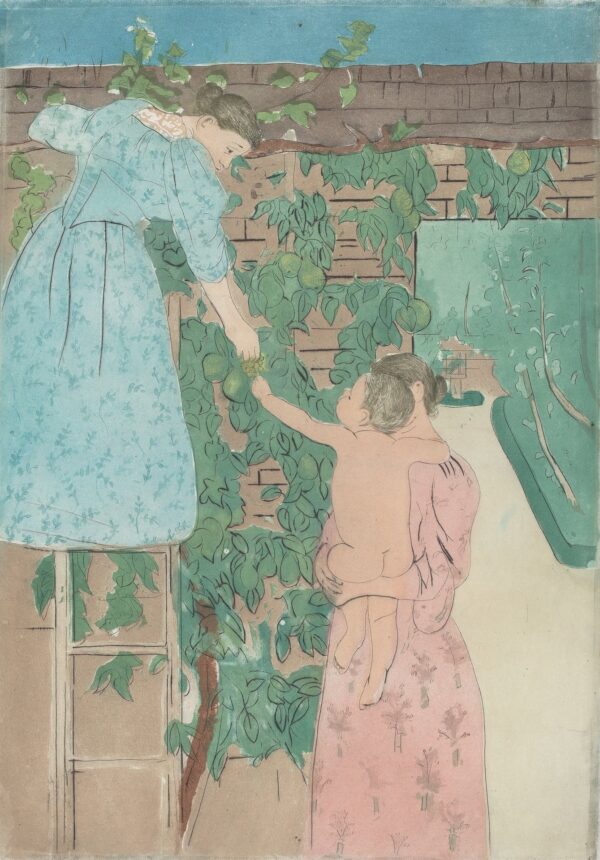 Gathering Fruit - by Mary Cassatt