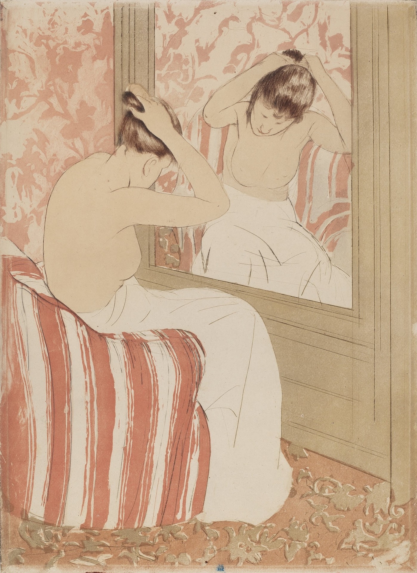 The Coiffure - by Mary Cassatt