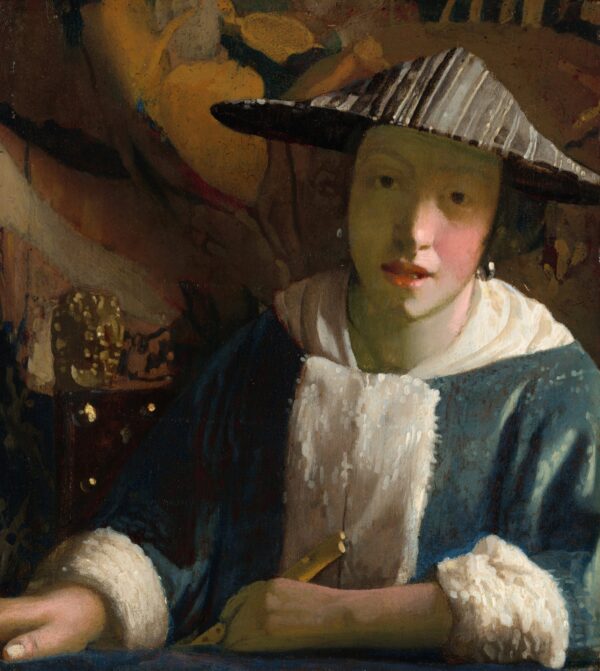 Girl with a Flute - by Johannes Vermeer