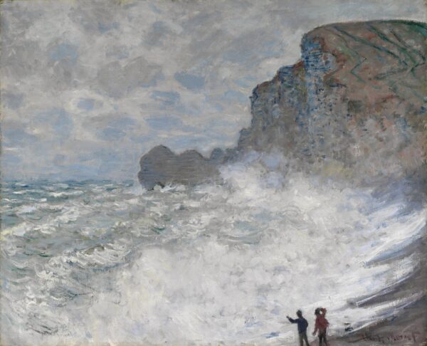 Rough weather at Étretat - by Claude Monet