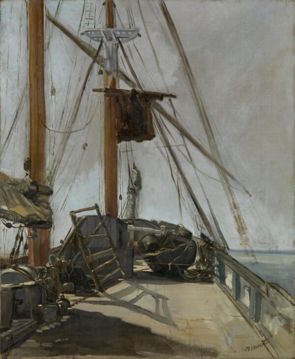 The ship's deck - by Édouard Manet