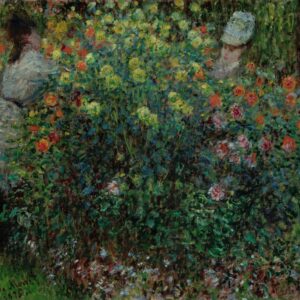 Two Women among the Flowers - by Claude Monet