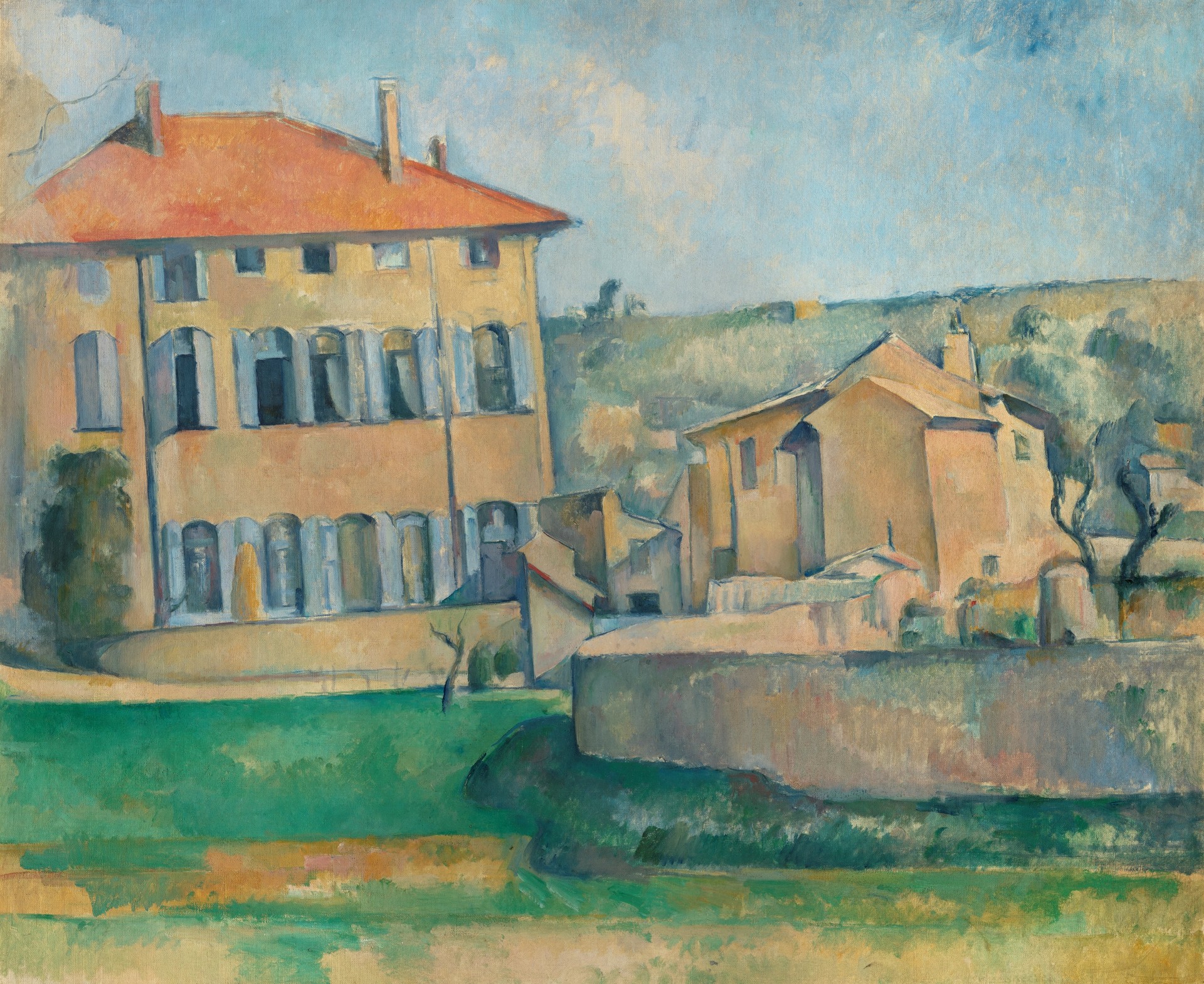 The House in Aix (Jas de Bouffa) - by Paul Cézanne