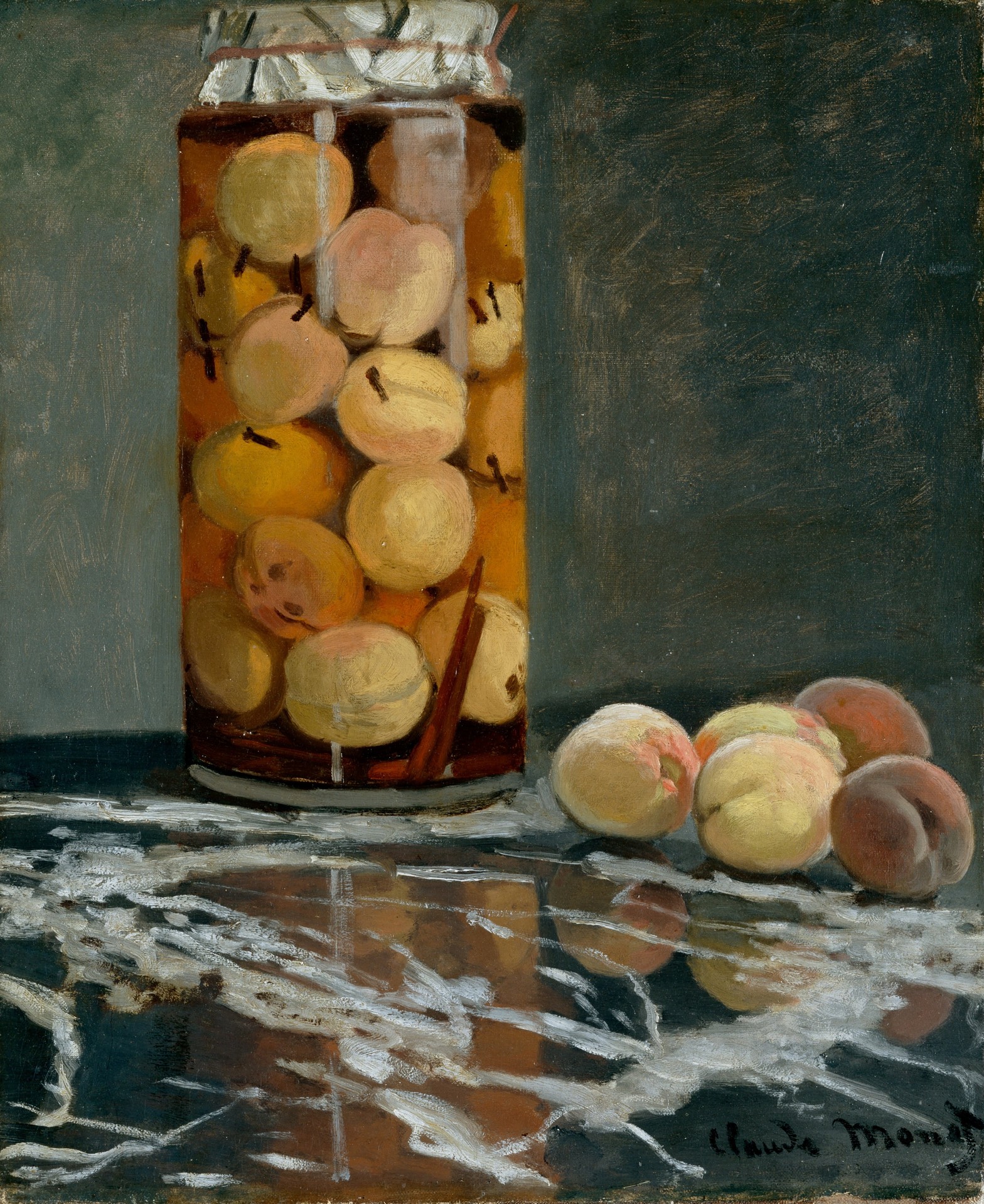 Jar of Peaches - by Claude Monet