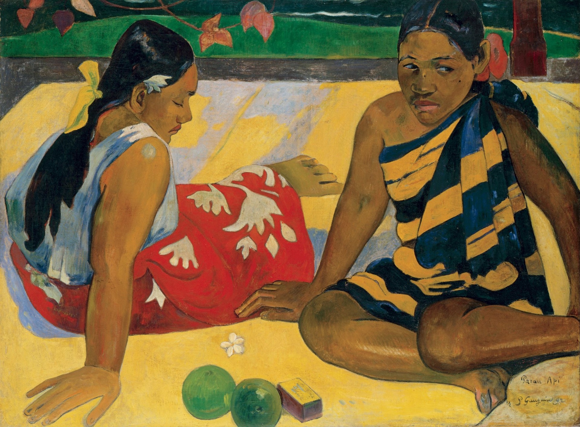Parau Api. What News - by Paul Gauguin