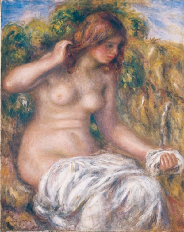 Woman - by Spring - by Pierre-Auguste Renoir