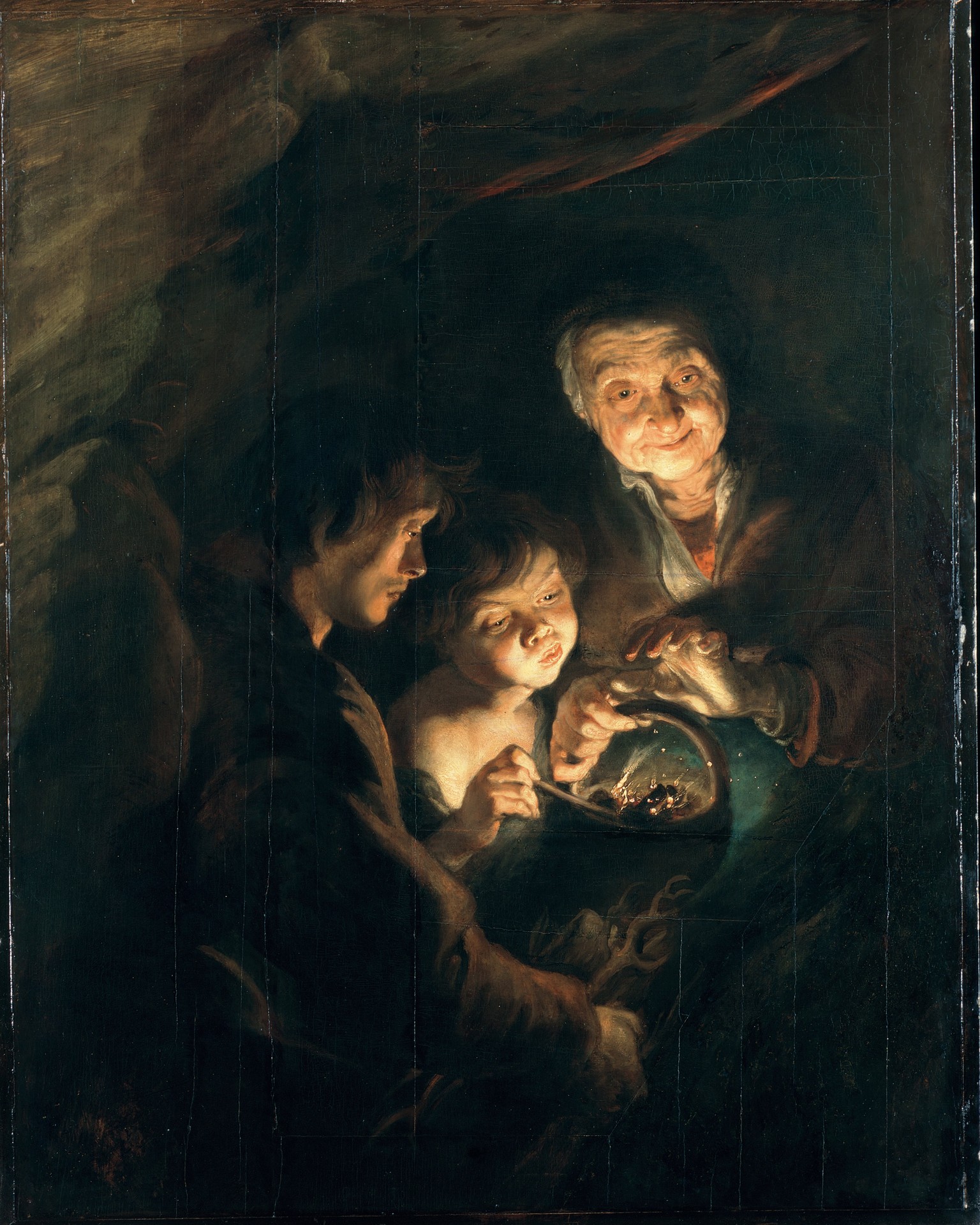 Old Woman with a Basket of Coal - by Peter Paul Rubens