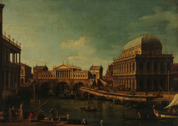 Caprice with Palladian Buildings - by Canaletto