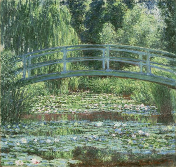 The Japanese Footbridge and the Water Lily Pool, Giverny - by Claude Monet