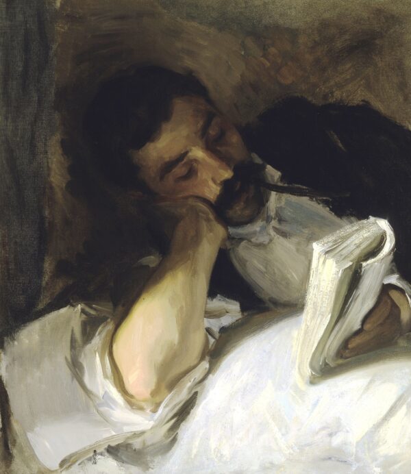 Man Reading (Nicola d’Inverno) - by John Singer Sargent
