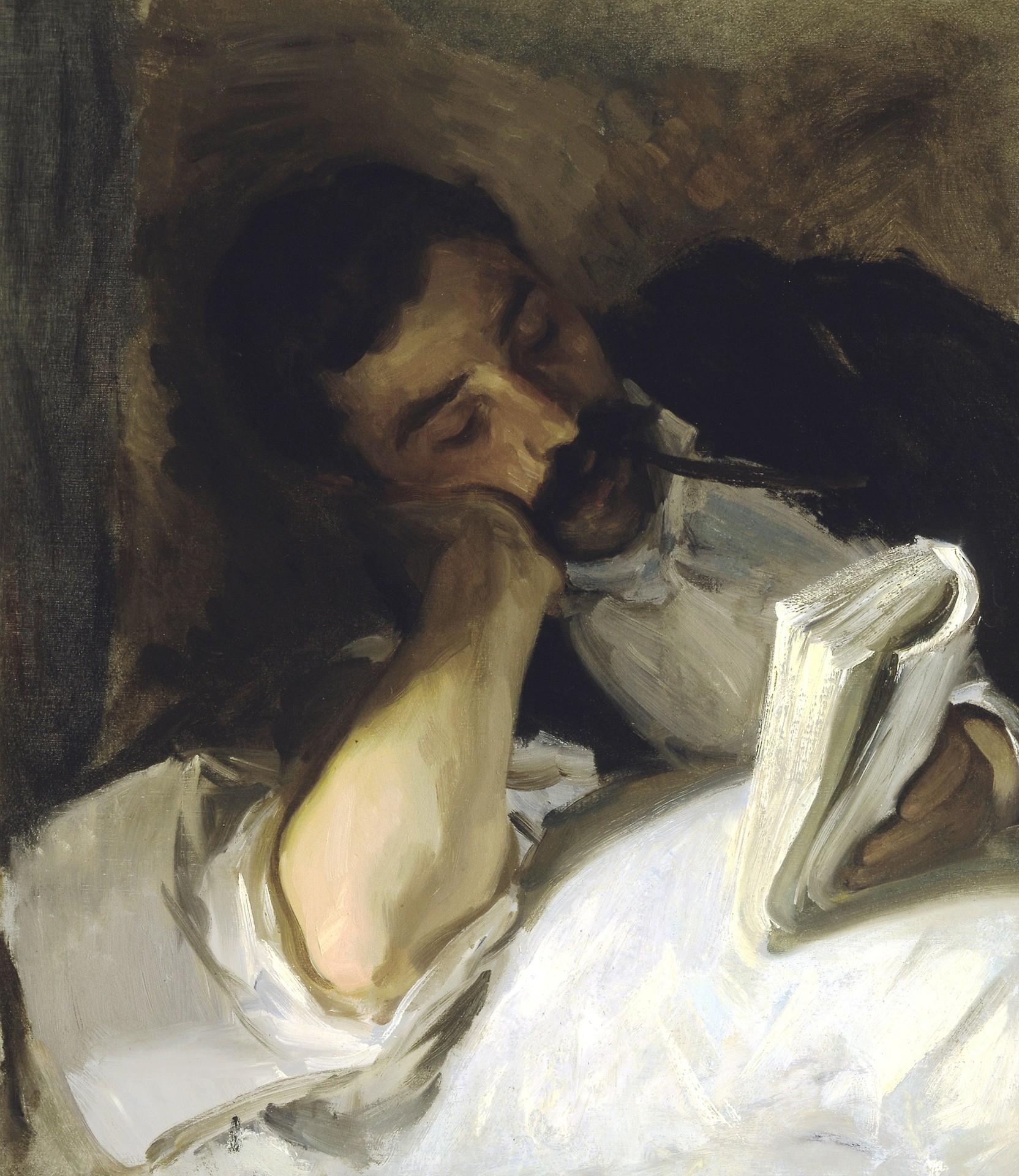 Man Reading (Nicola d’Inverno) - by John Singer Sargent