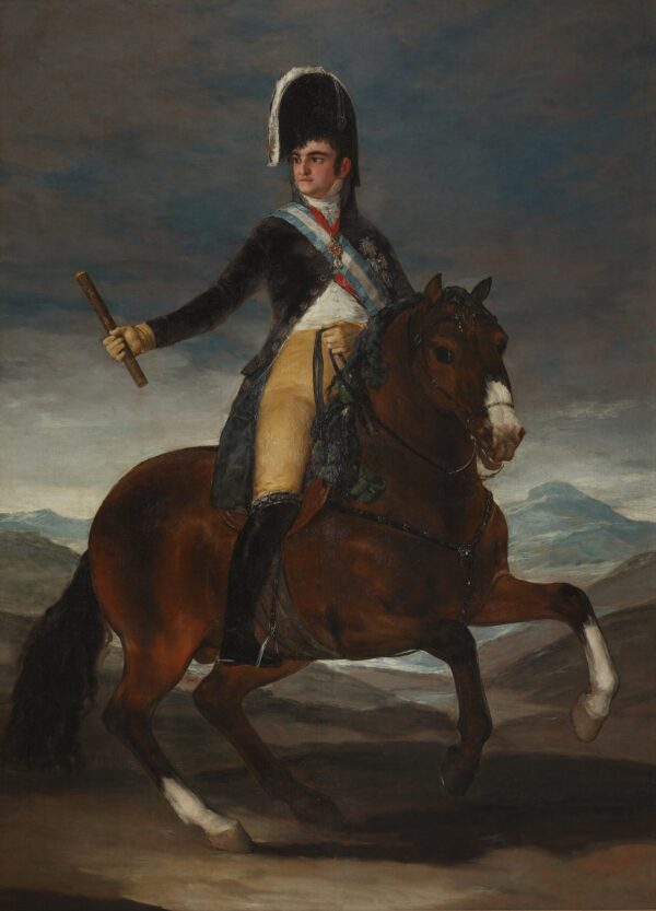 Retrato ecuestre de Fernando VII - by Francisco Goya y Lucientes