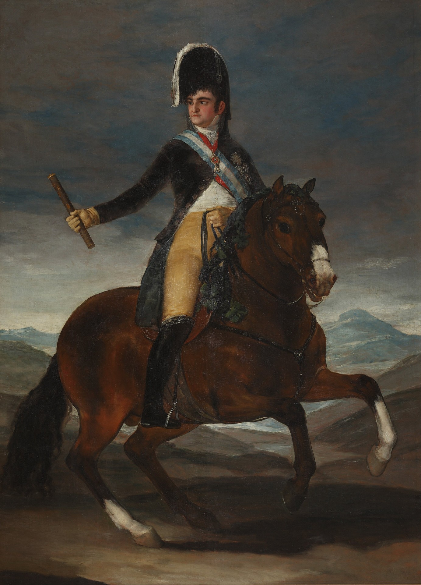 Retrato ecuestre de Fernando VII - by Francisco Goya y Lucientes