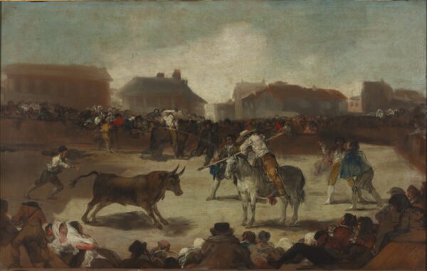 Corrida de toros en un pueblo - by Francisco Goya y Lucientes