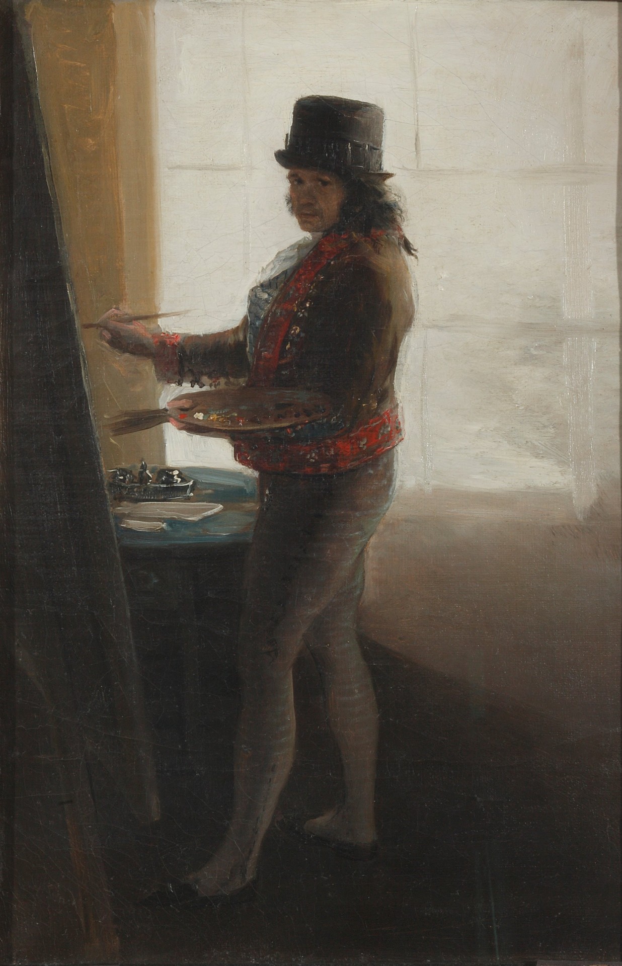Autorretrato ante el caballete - by Francisco Goya y Lucientes