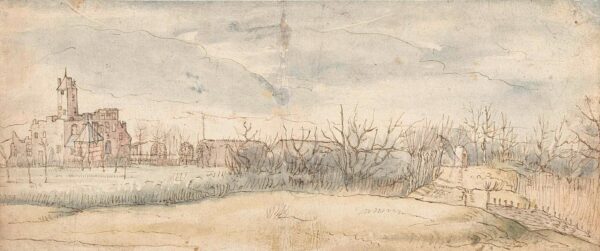 Gezicht op Kasteel Crayenhof te Zwijndrecht, 1606 - by Peter Paul Rubens