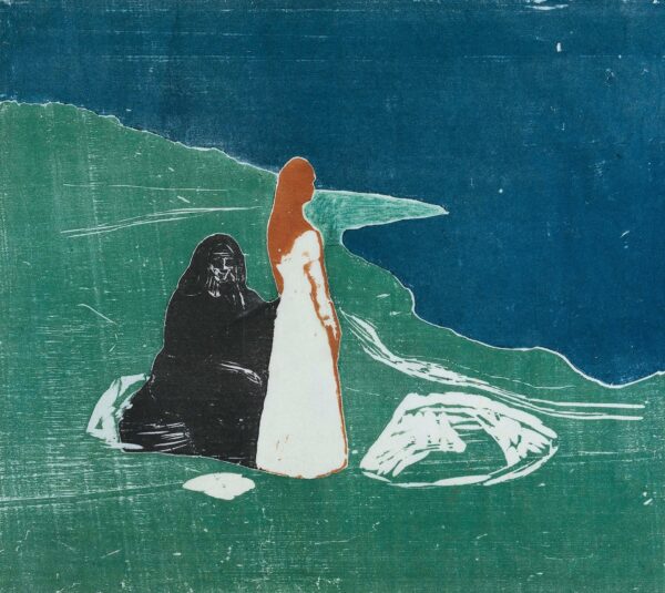 To kvinner på stranden - by Edvard Munch