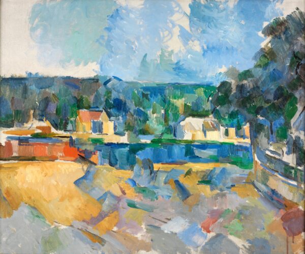 On the Banks of a River - by Paul Cézanne