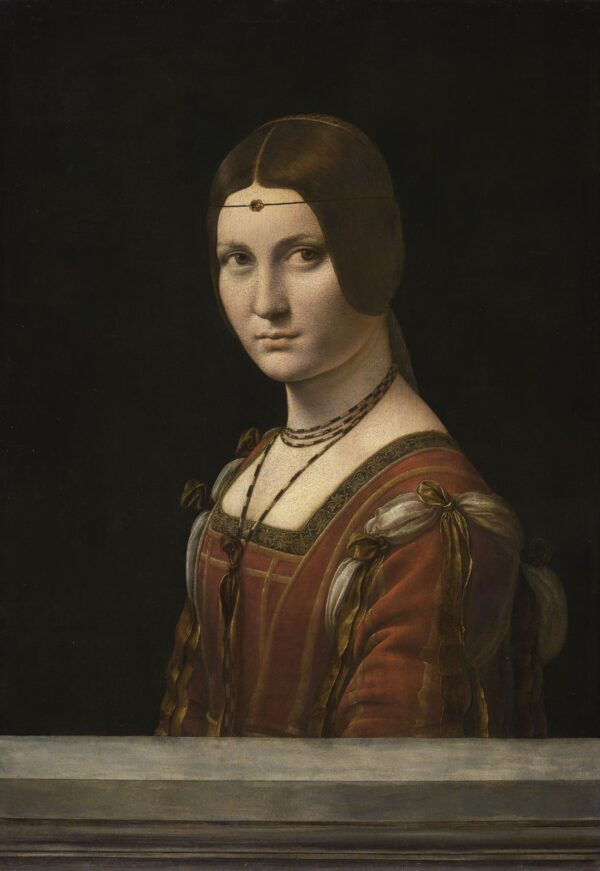 Portrait of an unknown woman, incorrectly known as "La belle Ferronniere" - by Da Vinci