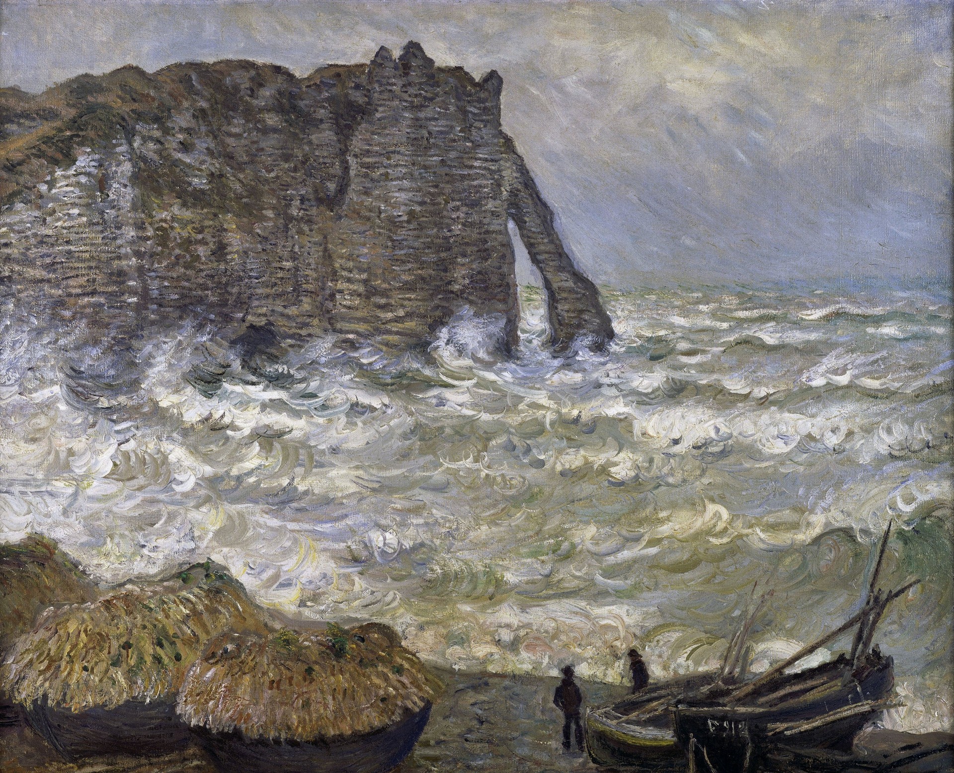 Étretat, mer agitée, 1883 - Claude Monet