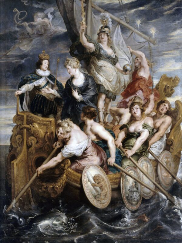 Cycle de Marie de Médicis: La Majorité de Louis XIII, October 20, 1614 (The Coming of the Age of Louis XIII) - by Peter Paul Rubens