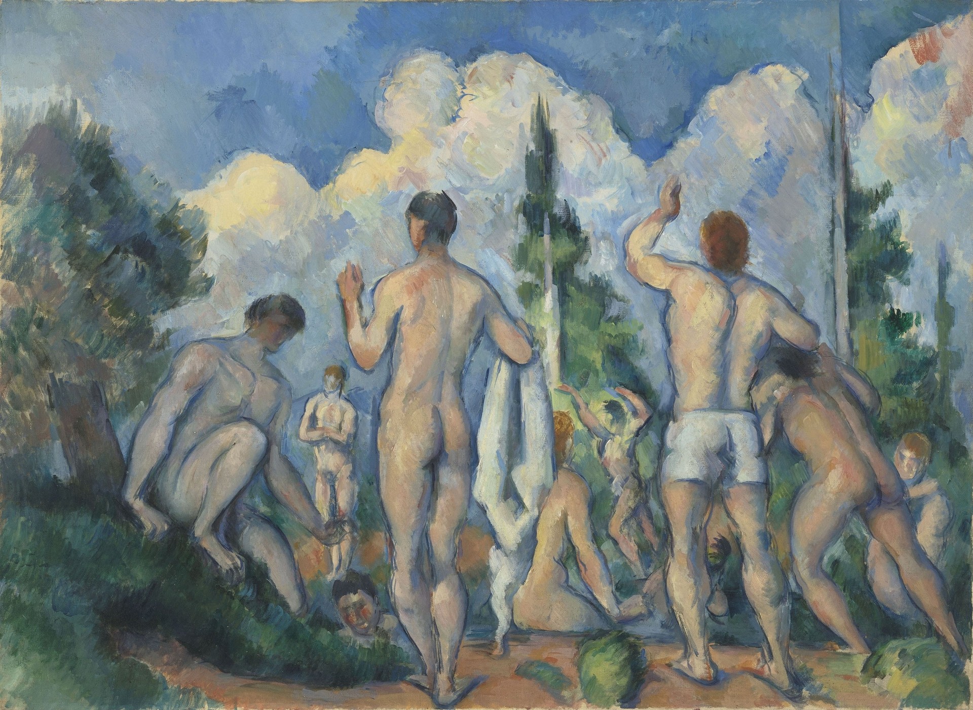 "Baigneurs", around 1890 - by Paul Cézanne
