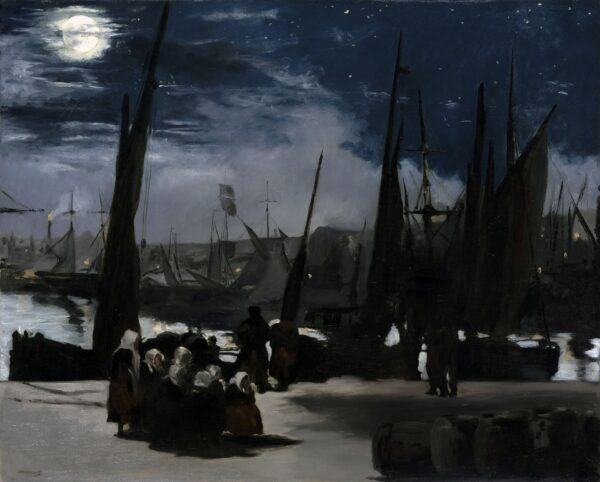 Clair de Lune sur le Port de Boulogne (Moonlight Over the Port of Boulogne), 1869 - by Édouard Manet