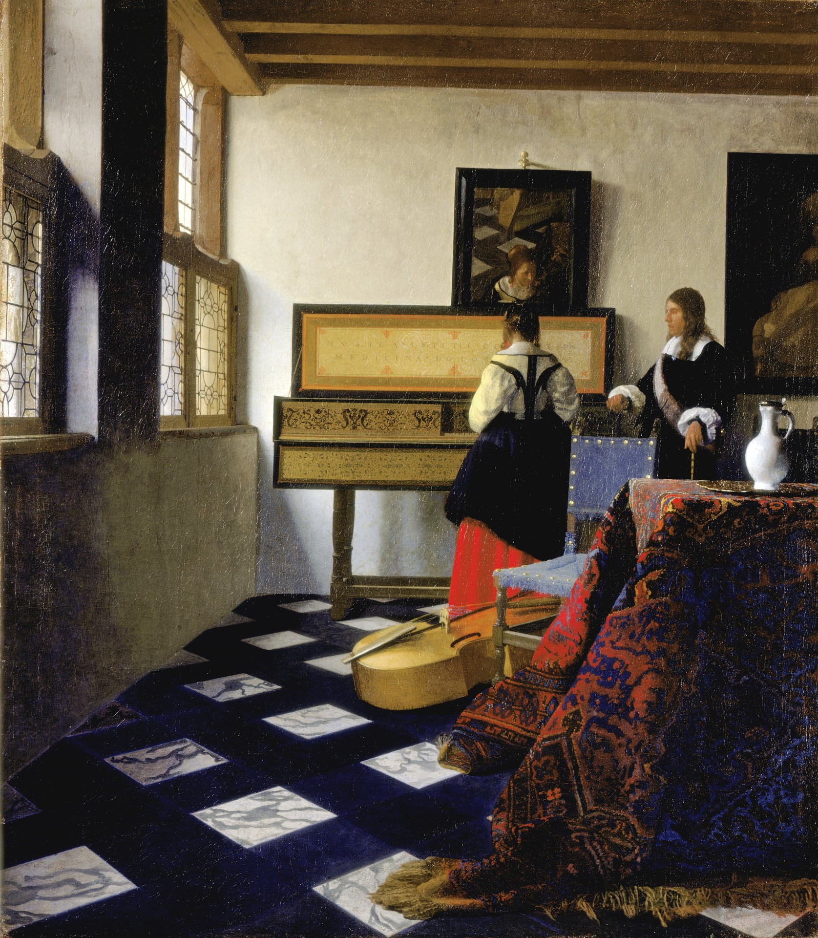 Lady at the Virginal with a Gentleman, 'The Music Lesson' - by Johannes Vermeer