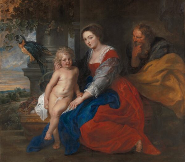 The Holy Family with the Parrot - by Peter Paul Rubens