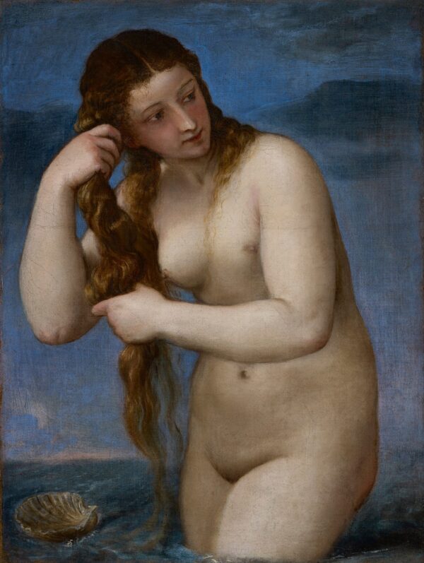 Venus Rising from the Sea ('Venus Anadyomene') - by Titian