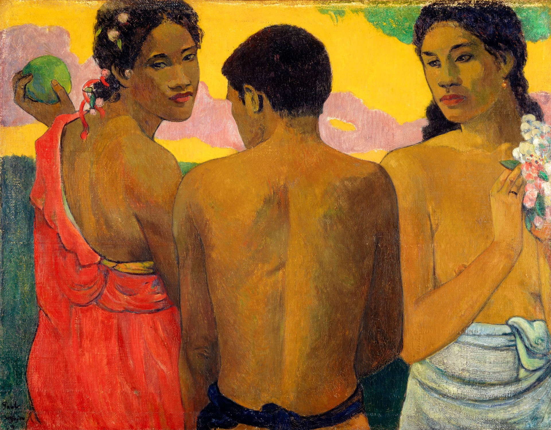 Three Tahitians - by Paul Gauguin