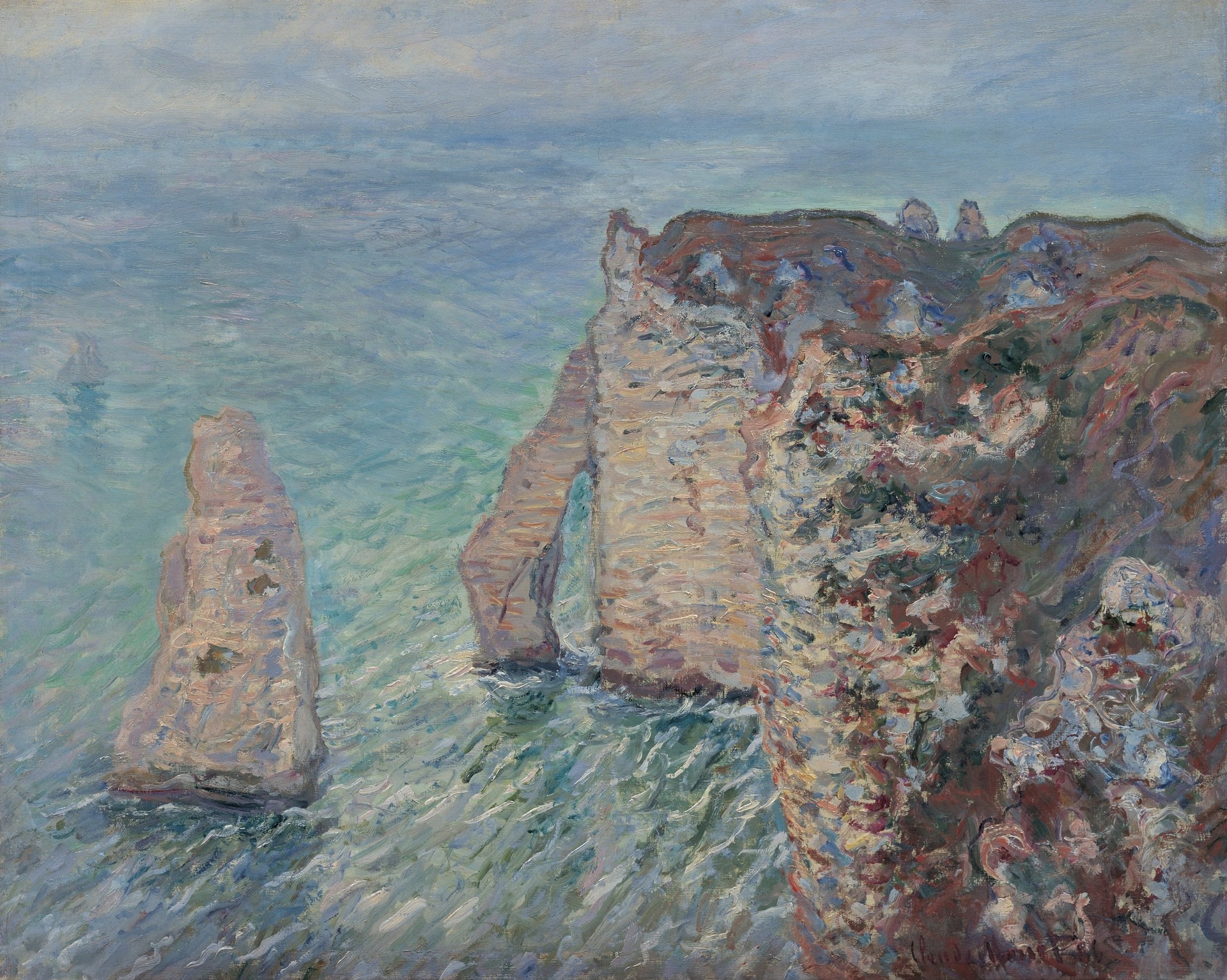 The Rock Needle and the Porte d'Aval - by Claude Monet