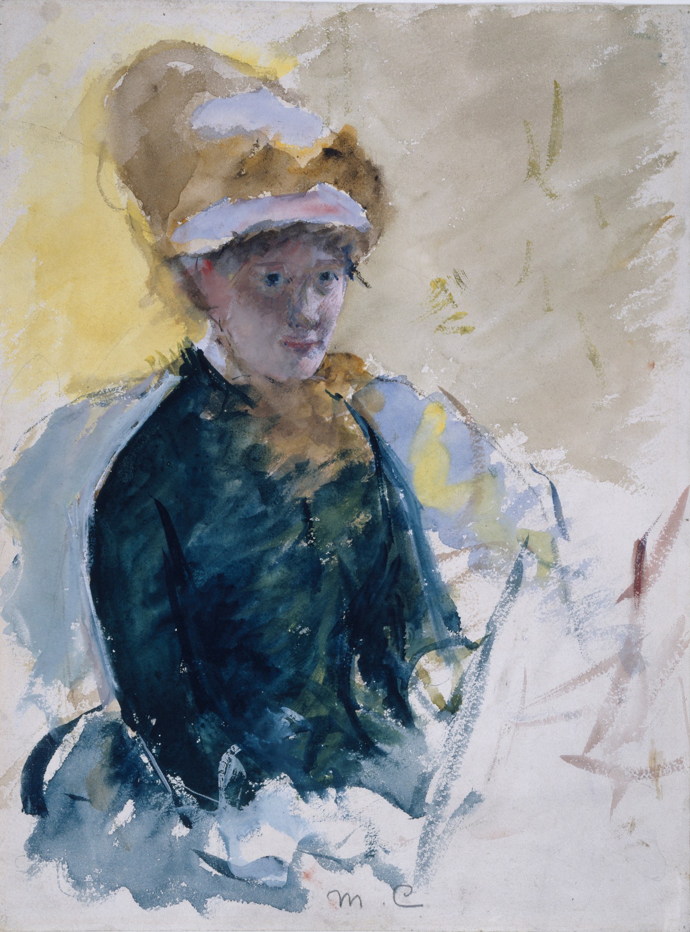 Mary Cassatt Self-Portrait - by Mary Cassatt