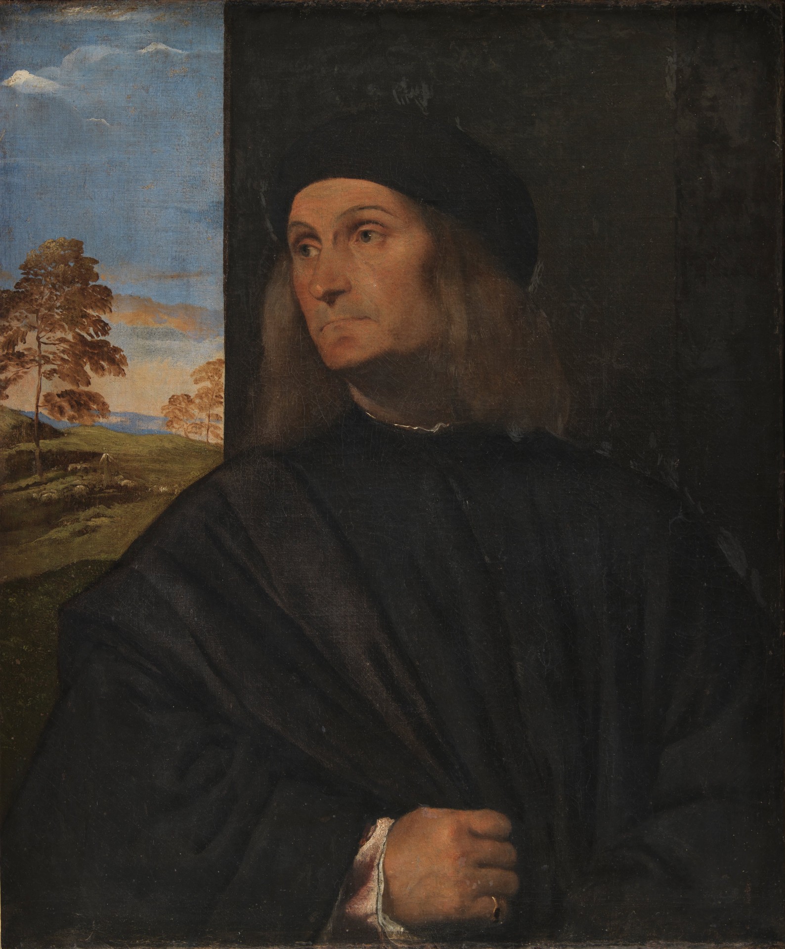 Portrait of the Venetian Painter Giovanni Bellini - by Titian