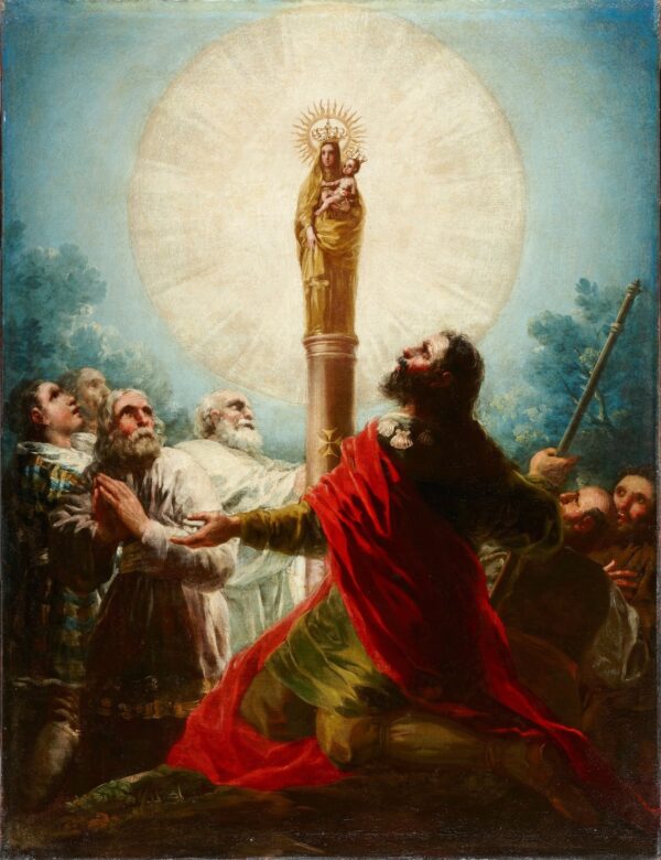 The Apostle Santiago and his disciples adoring the Virgen del Pilar - by Francisco Goya y Lucientes