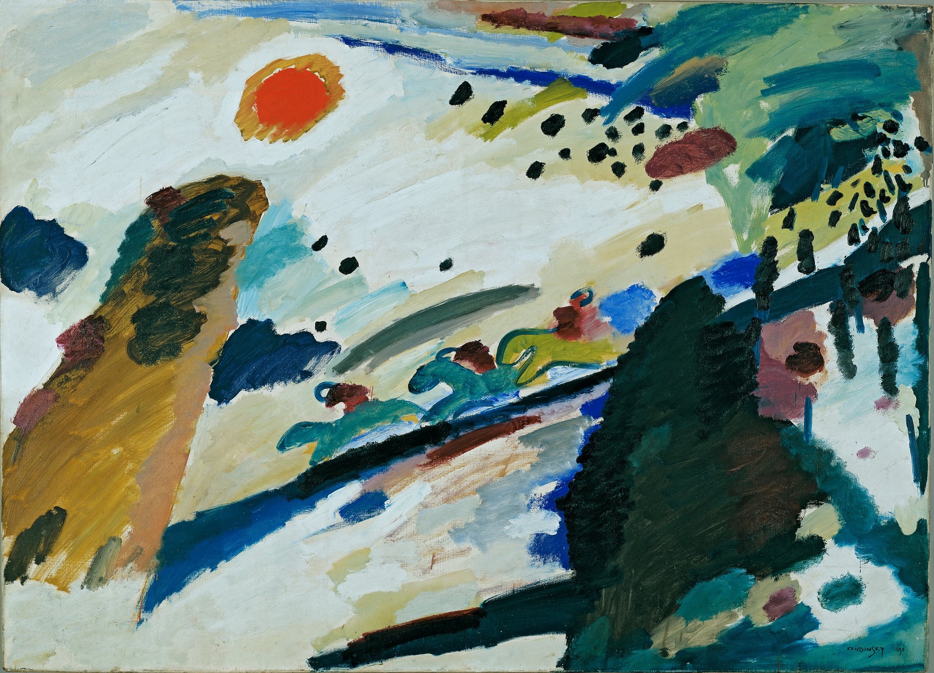Romantic Landscape - by Wassily Kandinsky