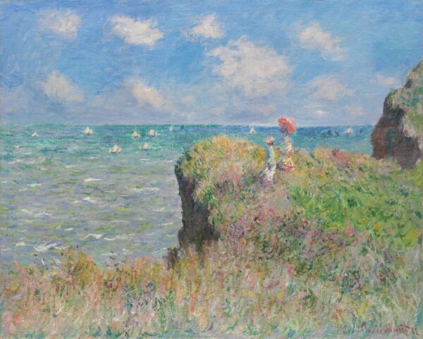 Cliff Walk at Pourville - by Claude Monet