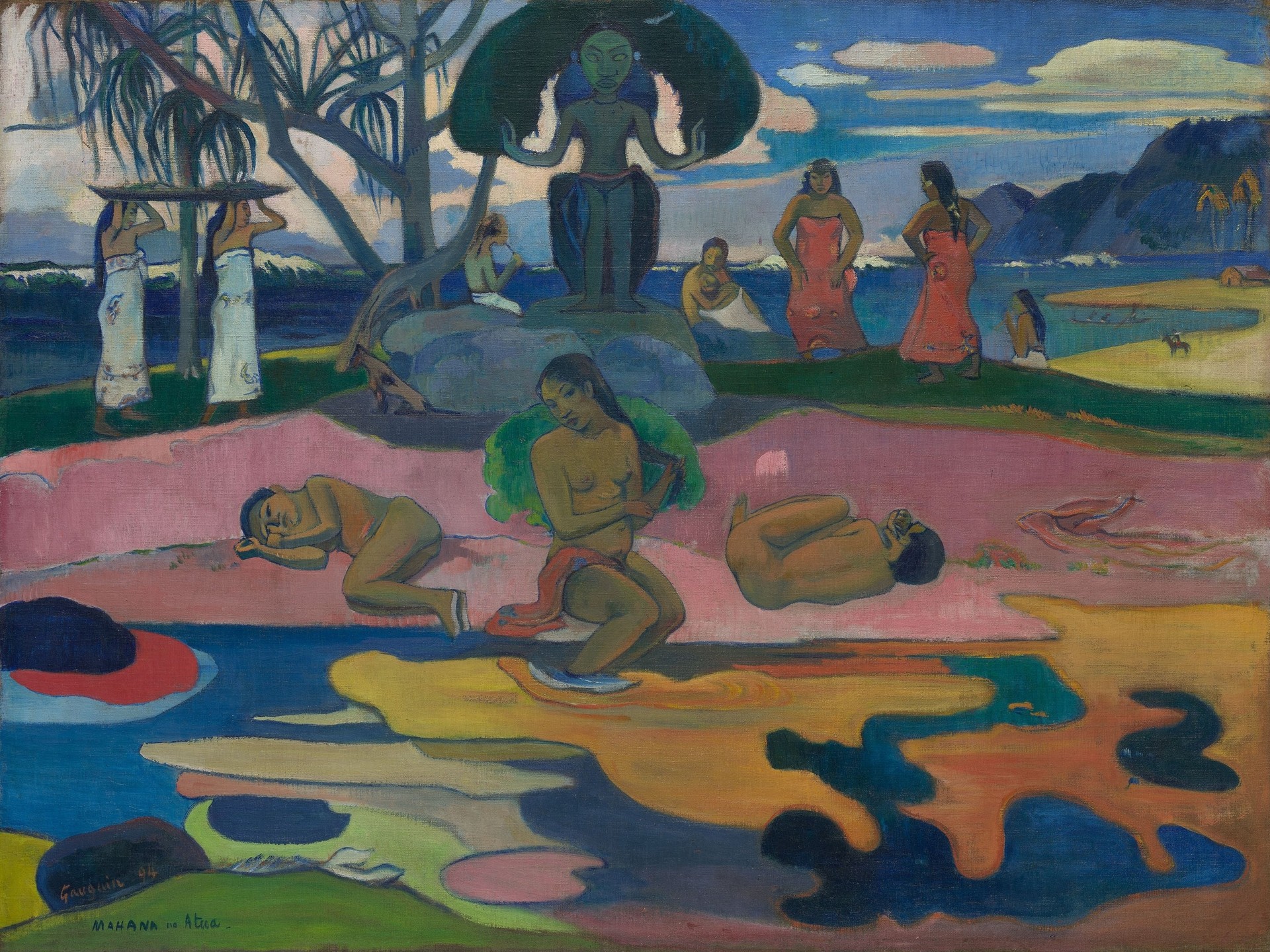 Day of the God (Mahana no Atua) - by Paul Gauguin