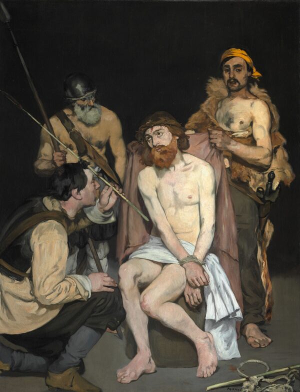 Jesus Mocked - by the Soldiers - by Édouard Manet