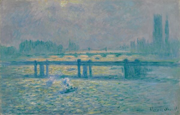 Charing Cross Bridge, Reflections on the Thames - by Claude Monet